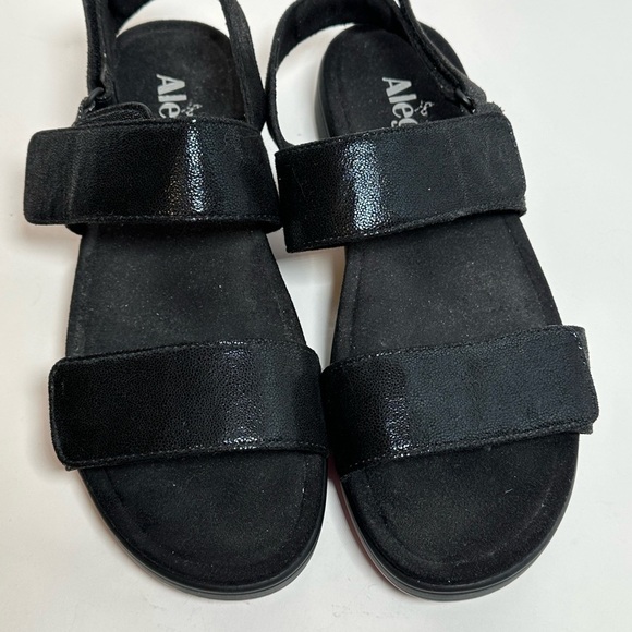 Alegria Black Comfy Walking Sandals with Easy Velcro Closures Sz 39 (US 8.5M) - Picture 1 of 9